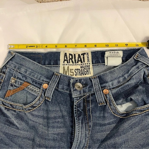 Ariat Jeans Men’s M5 Slim Straight Blue Denim (tag) 29x34 (actual) 29x27 - Picture 6 of 7